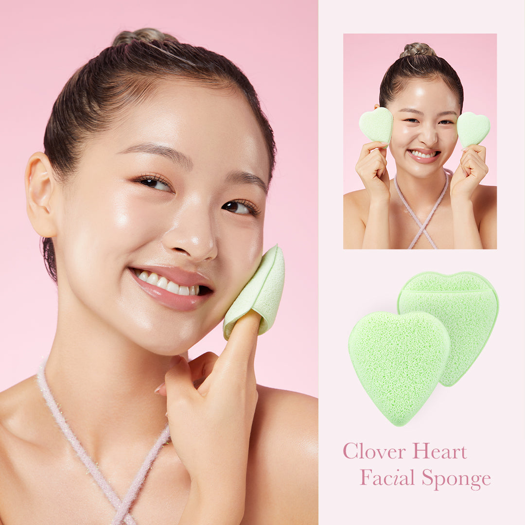 Clover Heart Facial Sponge L0