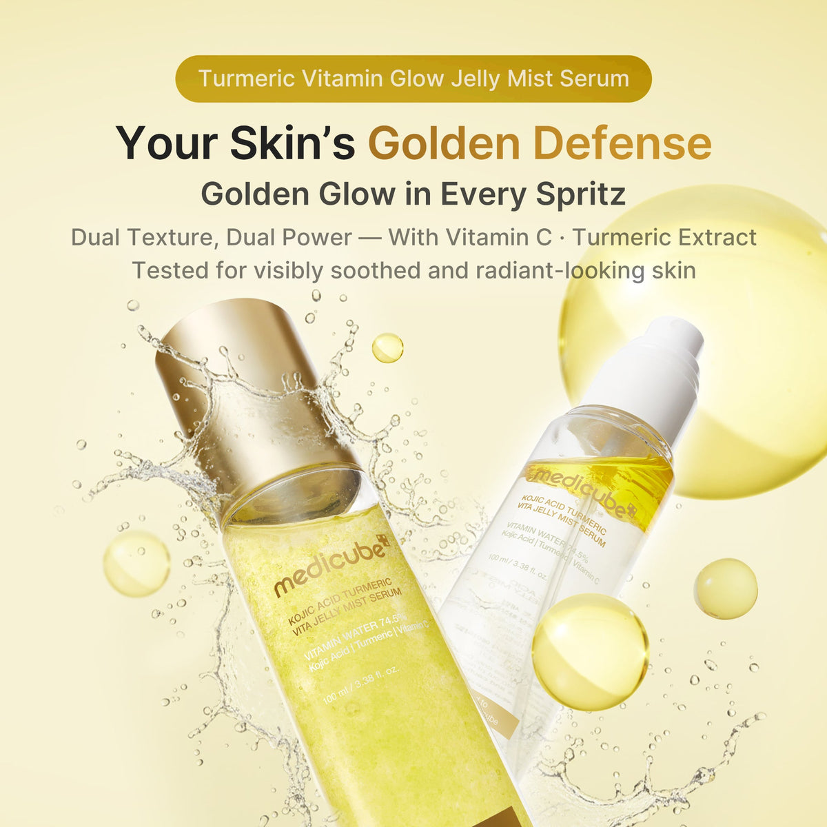 Kojic Acid Turmeric Vitamin Gold Jelly Mist Serum H7