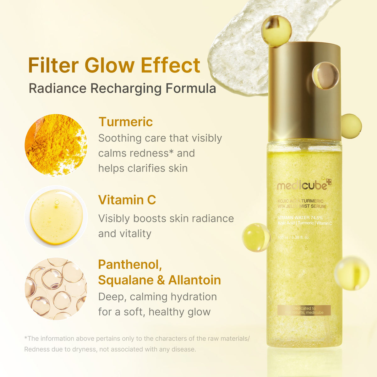 Kojic Acid Turmeric Vitamin Gold Jelly Mist Serum H7