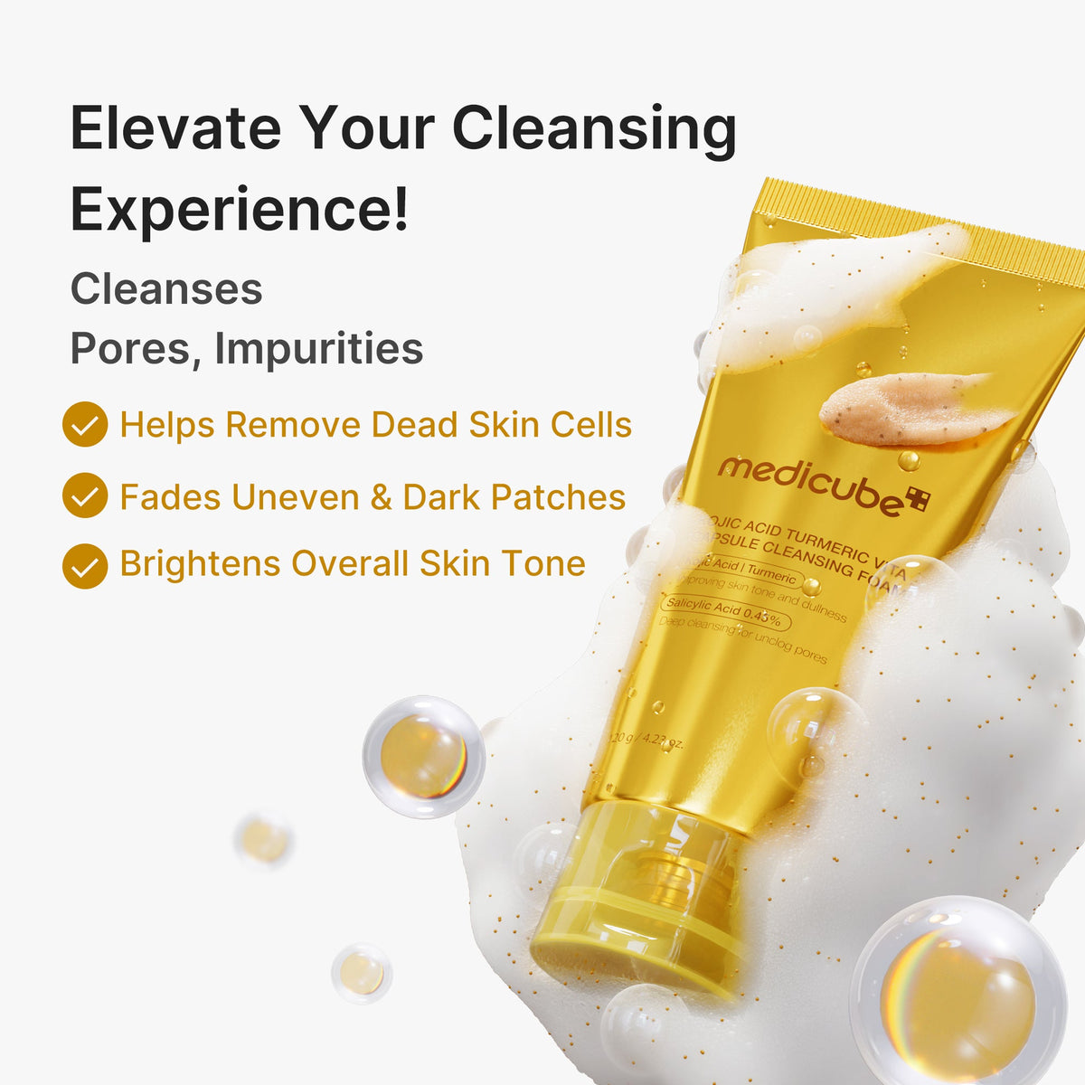 Kojic Acid Turmeric Vita Capsule Foam Cleanser W9
