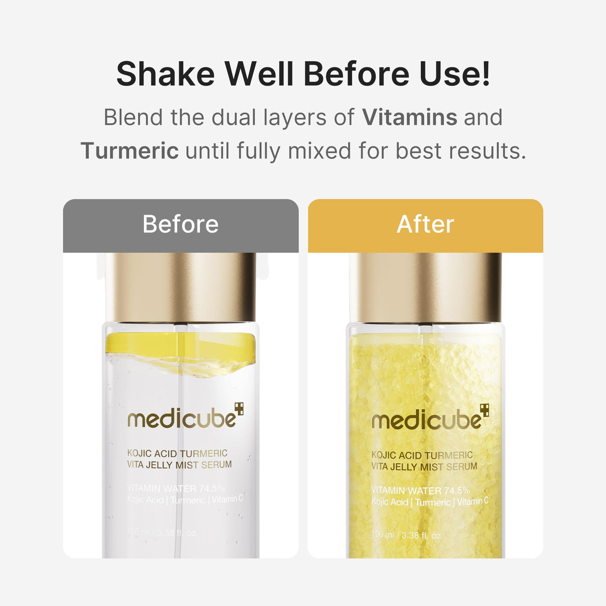 Kojic Acid Turmeric Vitamin Gold Jelly Mist Serum H7