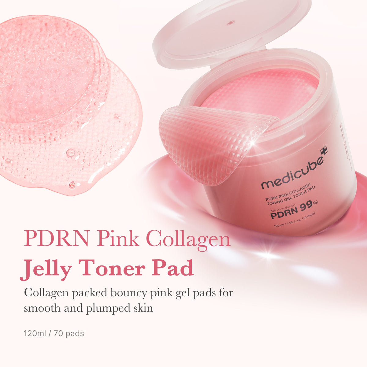 PDRN Pink Collagen Gel Toner Pad E4
