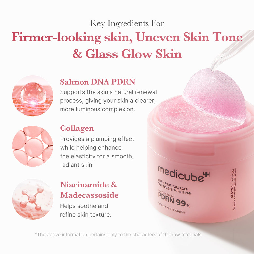 PDRN Pink Collagen Gel Toner Pad E4