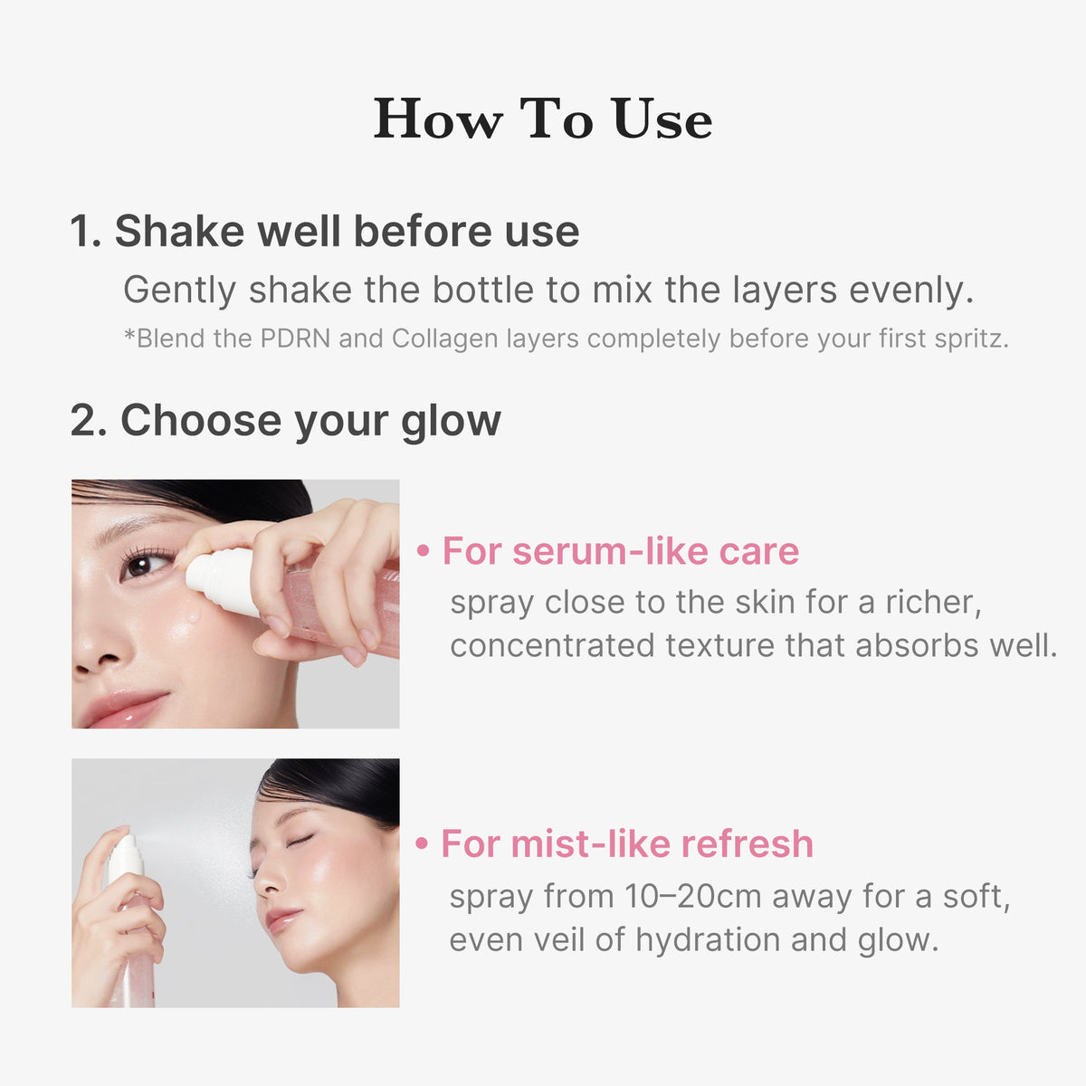 PDRN Pink Collagen Glow Jelly Mist Serum A1