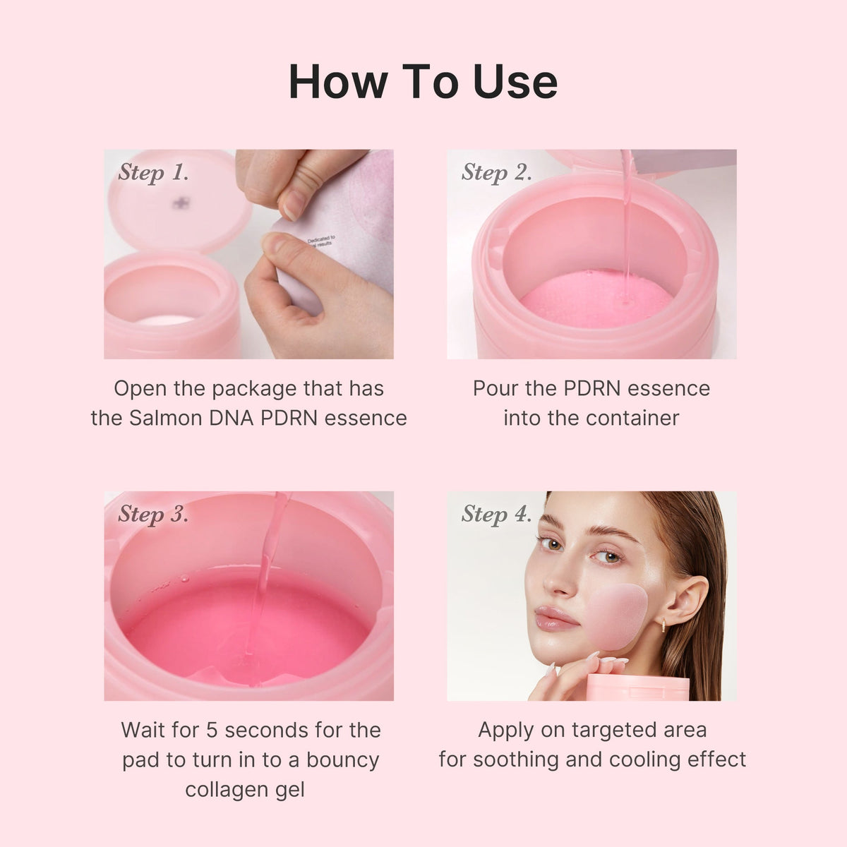 PDRN Pink Collagen Gel Toner Pad E4
